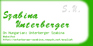 szabina unterberger business card